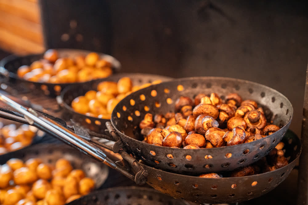 Grillkartoffeln im Korb